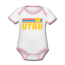 Utah Baby Bodysuit - Organic Retro Sun Utah Baby Bodysuit - white/pink