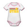 Utah Baby Bodysuit - Organic Retro Sun Utah Baby Bodysuit - white/pink