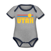 Utah Baby Bodysuit - Organic Retro Sun Utah Baby Bodysuit - heather gray/navy