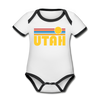 Utah Baby Bodysuit - Organic Retro Sun Utah Baby Bodysuit - white/black