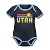 Utah Baby Bodysuit - Organic Retro Sun Utah Baby Bodysuit - navy/sky