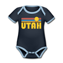 Utah Baby Bodysuit - Organic Retro Sun Utah Baby Bodysuit - navy/sky