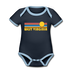 West Virginia Baby Bodysuit - Organic Retro Sun West Virginia Baby Bodysuit - navy/sky