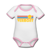 Vermont Baby Bodysuit - Organic Retro Sun Vermont Baby Bodysuit - white/pink