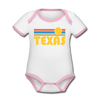 Texas Baby Bodysuit - Organic Retro Sun Texas Baby Bodysuit - white/pink