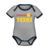 Texas Baby Bodysuit - Organic Retro Sun Texas Baby Bodysuit - heather gray/navy