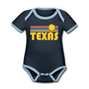 Texas Baby Bodysuit - Organic Retro Sun Texas Baby Bodysuit - navy/sky