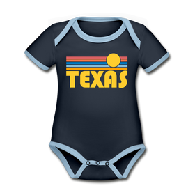 Texas Baby Bodysuit - Organic Retro Sun Texas Baby Bodysuit