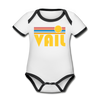 Vail, Colorado Baby Bodysuit - Organic Retro Sun Vail Baby Bodysuit - white/black