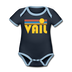 Vail, Colorado Baby Bodysuit - Organic Retro Sun Vail Baby Bodysuit - navy/sky