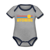 Wyoming Baby Bodysuit - Organic Retro Sun Wyoming Baby Bodysuit - heather gray/navy