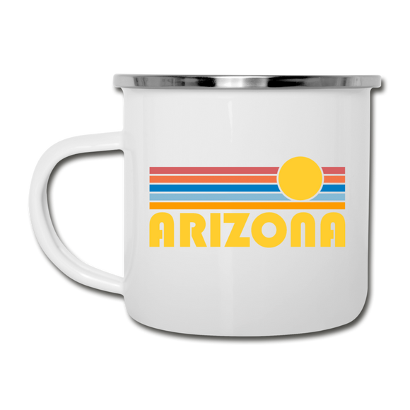 Arizona Camp Mug - Retro Sun Arizona Mug - white