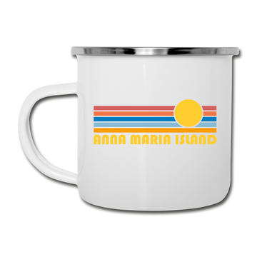Anna Maria Island, Florida Camp Mug - Retro Sun Anna Maria Island Mug - white