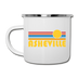 Asheville, North Carolina Camp Mug - Retro Sun Asheville Mug - white