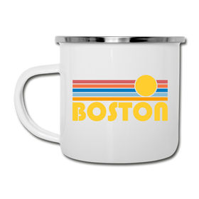 Boston, Massachusetts Camp Mug - Retro Sun Boston Mug