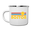 Boston, Massachusetts Camp Mug - Retro Sun Boston Mug
