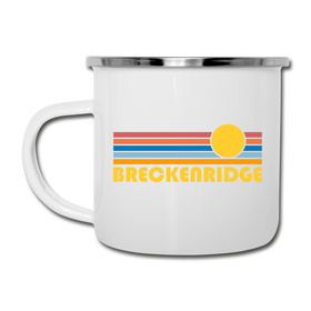 Breckenridge, Colorado Camp Mug - Retro Sun Breckenridge Mug - white