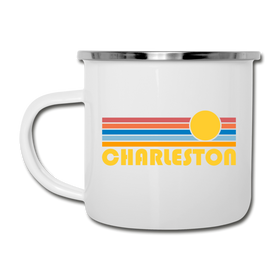 Charleston, South Carolina Camp Mug - Retro Sun Charleston Mug - white