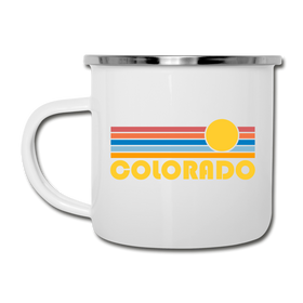 Colorado Camp Mug - Retro Sun Colorado Mug - white