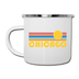 Chicago, Illinois Camp Mug - Retro Sun Chicago Mug - white