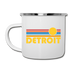 Detroit, Michigan Camp Mug - Retro Sun Detroit Mug - white