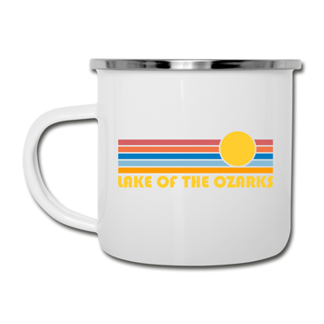 Lake of the Ozarks, Missouri Camp Mug - Retro Sun Lake of the Ozarks Mug - white