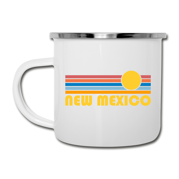New Mexico Camp Mug - Retro Sun New Mexico Mug - white