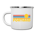 Portland, Oregon Camp Mug - Retro Sun Portland Mug - white