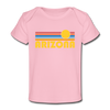 Arizona Baby T-Shirt - Organic Retro Sun Arizona Infant T-Shirt - light pink