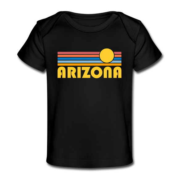 Arizona Baby T-Shirt - Organic Retro Sun Arizona Infant T-Shirt - black