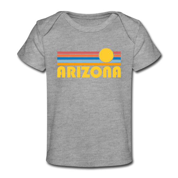 Arizona Baby T-Shirt - Organic Retro Sun Arizona Infant T-Shirt - heather gray