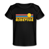 Asheville, North Carolina Baby T-Shirt - Organic Retro Sun Asheville Infant T-Shirt - black