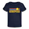 Asheville, North Carolina Baby T-Shirt - Organic Retro Sun Asheville Infant T-Shirt