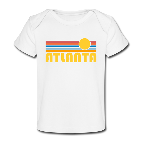 Atlanta, Georgia Baby T-Shirt - Organic Retro Sun Atlanta Infant T-Shirt - white