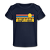 Atlanta, Georgia Baby T-Shirt - Organic Retro Sun Atlanta Infant T-Shirt - dark navy