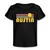 Austin, Texas Baby T-Shirt - Organic Retro Sun Austin Infant T-Shirt - black