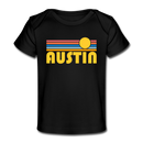 Austin, Texas Baby T-Shirt - Organic Retro Sun Austin Infant T-Shirt - black