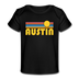 Austin, Texas Baby T-Shirt - Organic Retro Sun Austin Infant T-Shirt - black
