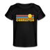 Charleston, South Carolina Baby T-Shirt - Organic Retro Sun Charleston Infant T-Shirt - black