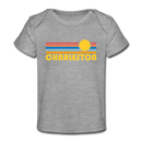 Charleston, South Carolina Baby T-Shirt - Organic Retro Sun Charleston Infant T-Shirt - heather gray