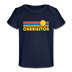 Charleston, South Carolina Baby T-Shirt - Organic Retro Sun Charleston Infant T-Shirt - dark navy