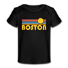 Boston, Massachusetts Baby T-Shirt - Organic Retro Sun Boston Infant T-Shirt - black