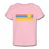 California Baby T-Shirt - Organic Retro Sun California Infant T-Shirt - light pink