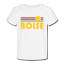 Boise, Idaho Baby T-Shirt - Organic Retro Sun Boise Infant T-Shirt - white