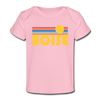Boise, Idaho Baby T-Shirt - Organic Retro Sun Boise Infant T-Shirt - light pink