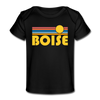 Boise, Idaho Baby T-Shirt - Organic Retro Sun Boise Infant T-Shirt - black