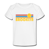 Brooklyn, New York Baby T-Shirt - Organic Retro Sun Brooklyn Infant T-Shirt - white