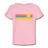 Breckenridge, Colorado Baby T-Shirt - Organic Retro Sun Breckenridge Infant T-Shirt - light pink