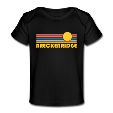 Breckenridge, Colorado Baby T-Shirt - Organic Retro Sun Breckenridge Infant T-Shirt - black