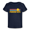 Florida Keys, Florida Baby T-Shirt - Organic Retro Sun Florida Keys Infant T-Shirt - dark navy